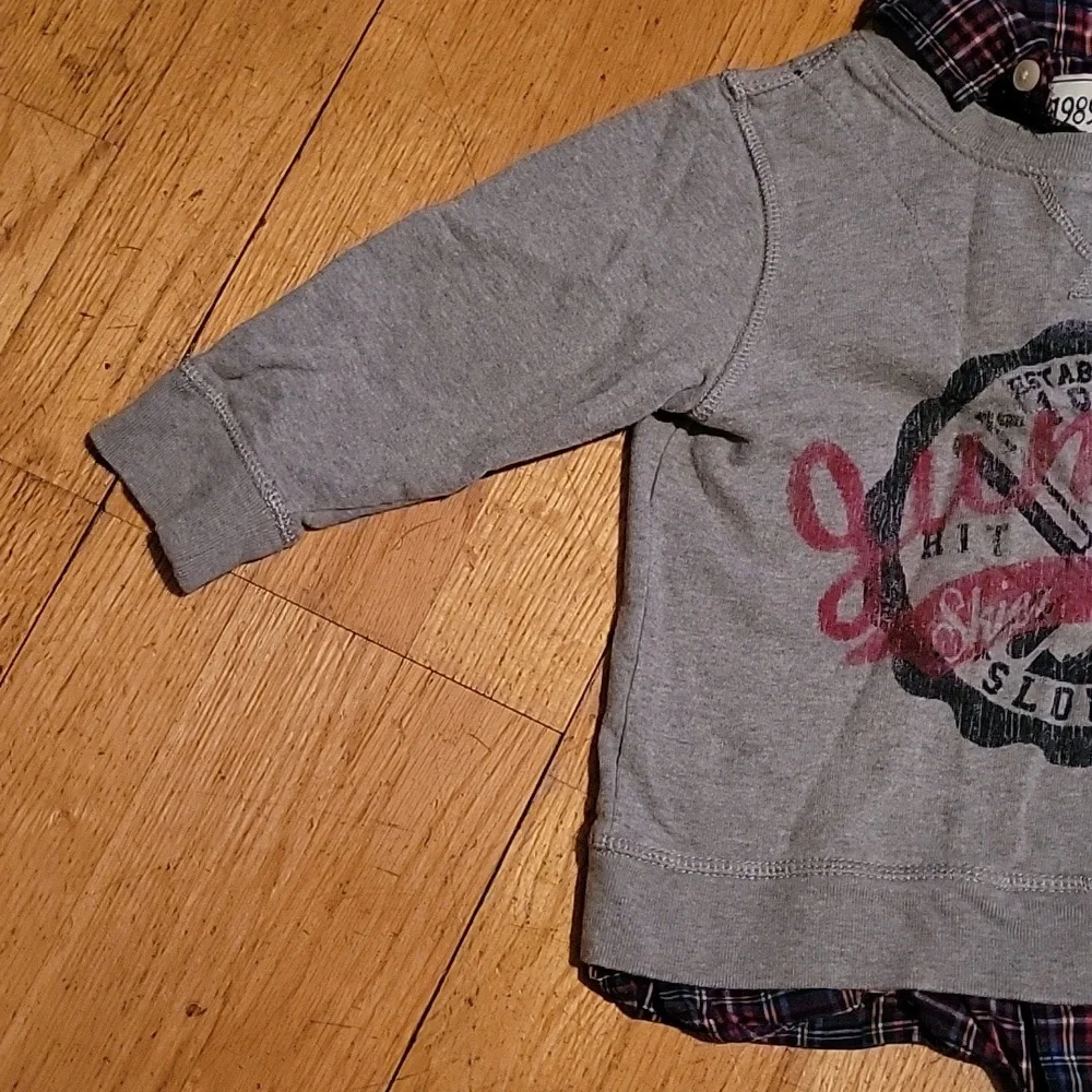 *3/$15* Children's Place 3T Toddler Boys Plaid Sweater Shirt